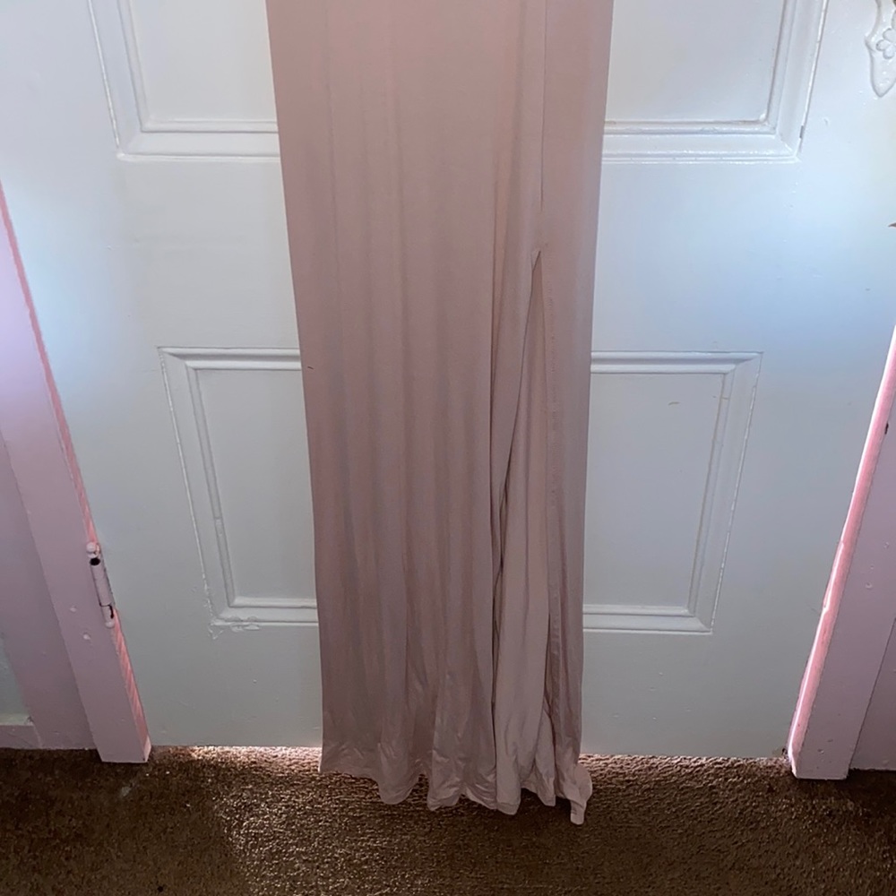 Pink Long Slit Dress - Picture 4 of 4